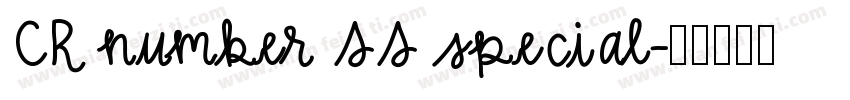 CR number SS special字体转换